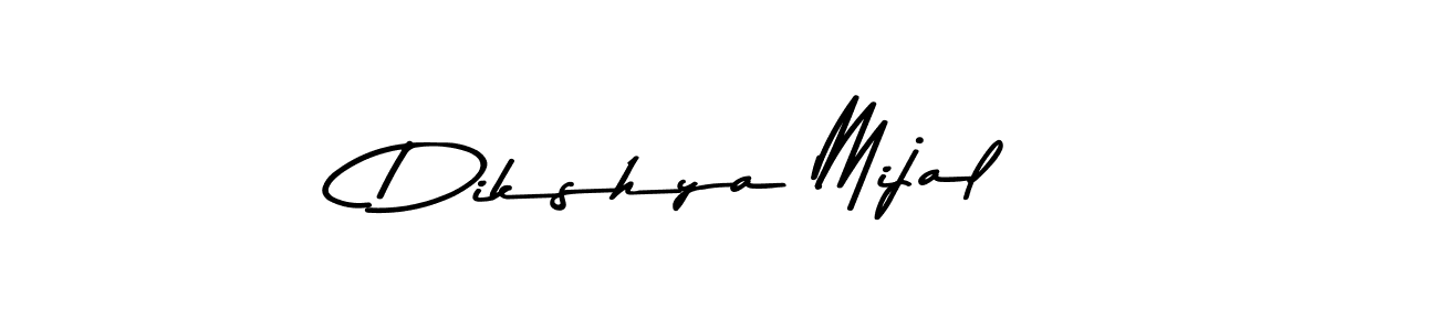 Make a beautiful signature design for name Dikshya Mijal. With this signature (Asem Kandis PERSONAL USE) style, you can create a handwritten signature for free. Dikshya Mijal signature style 9 images and pictures png