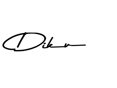 Diku stylish signature style. Best Handwritten Sign (Asem Kandis PERSONAL USE) for my name. Handwritten Signature Collection Ideas for my name Diku. Diku signature style 9 images and pictures png