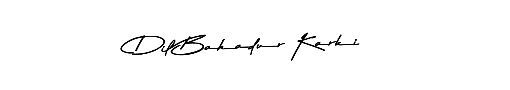 Design your own signature with our free online signature maker. With this signature software, you can create a handwritten (Asem Kandis PERSONAL USE) signature for name Dil Bahadur Karki. Dil Bahadur Karki signature style 9 images and pictures png