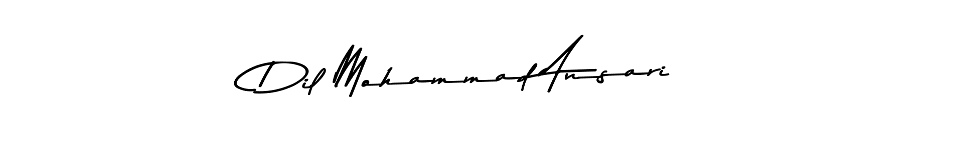 The best way (Asem Kandis PERSONAL USE) to make a short signature is to pick only two or three words in your name. The name Dil Mohammad Ansari include a total of six letters. For converting this name. Dil Mohammad Ansari signature style 9 images and pictures png