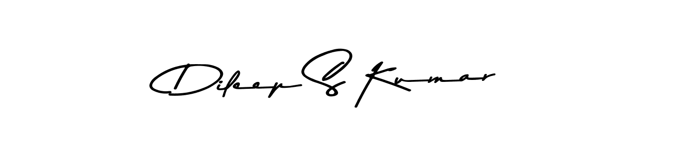Create a beautiful signature design for name Dileep S Kumar. With this signature (Asem Kandis PERSONAL USE) fonts, you can make a handwritten signature for free. Dileep S Kumar signature style 9 images and pictures png