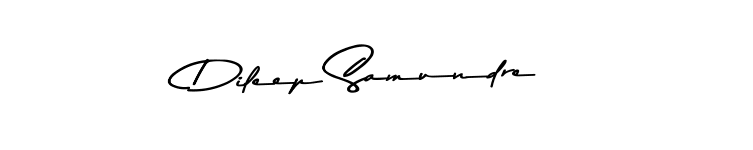 How to make Dileep Samundre name signature. Use Asem Kandis PERSONAL USE style for creating short signs online. This is the latest handwritten sign. Dileep Samundre signature style 9 images and pictures png