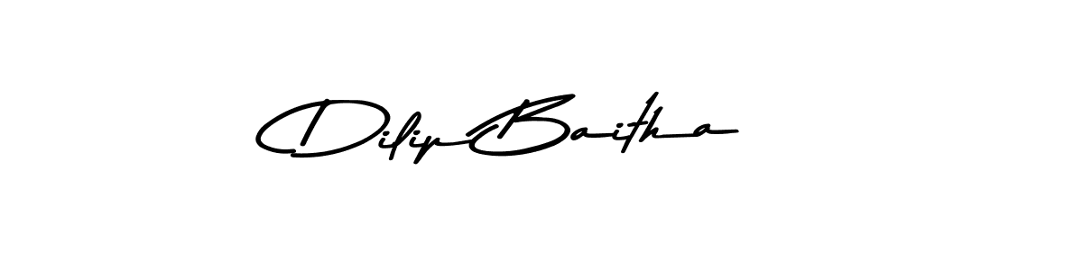 Make a beautiful signature design for name Dilip Baitha. With this signature (Asem Kandis PERSONAL USE) style, you can create a handwritten signature for free. Dilip Baitha signature style 9 images and pictures png