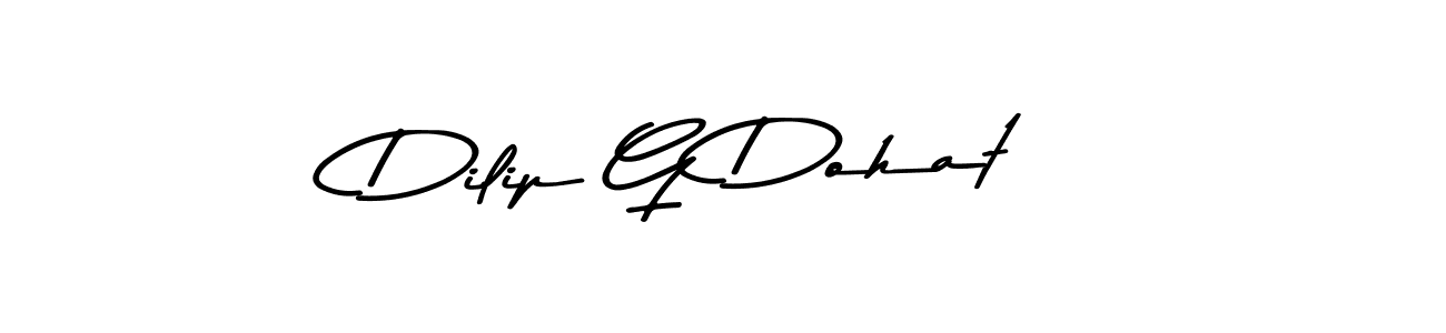 Create a beautiful signature design for name Dilip G Dohat. With this signature (Asem Kandis PERSONAL USE) fonts, you can make a handwritten signature for free. Dilip G Dohat signature style 9 images and pictures png