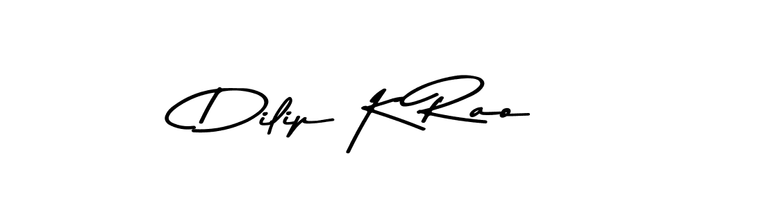 How to make Dilip K Rao name signature. Use Asem Kandis PERSONAL USE style for creating short signs online. This is the latest handwritten sign. Dilip K Rao signature style 9 images and pictures png