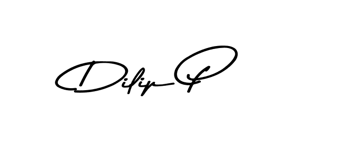 Create a beautiful signature design for name Dilip P. With this signature (Asem Kandis PERSONAL USE) fonts, you can make a handwritten signature for free. Dilip P signature style 9 images and pictures png