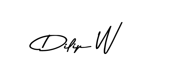 How to make Dilip W signature? Asem Kandis PERSONAL USE is a professional autograph style. Create handwritten signature for Dilip W name. Dilip W signature style 9 images and pictures png