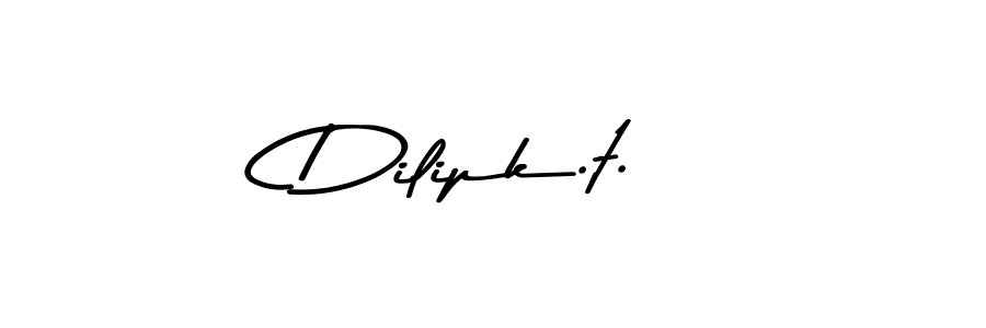 Dilipk.t. stylish signature style. Best Handwritten Sign (Asem Kandis PERSONAL USE) for my name. Handwritten Signature Collection Ideas for my name Dilipk.t.. Dilipk.t. signature style 9 images and pictures png