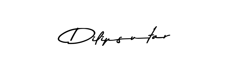How to make Dilipsutar name signature. Use Asem Kandis PERSONAL USE style for creating short signs online. This is the latest handwritten sign. Dilipsutar signature style 9 images and pictures png