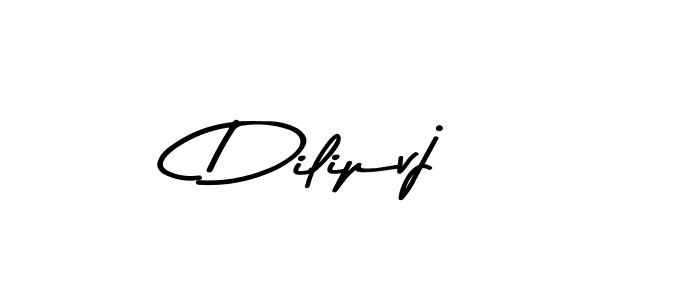 How to make Dilipvj name signature. Use Asem Kandis PERSONAL USE style for creating short signs online. This is the latest handwritten sign. Dilipvj signature style 9 images and pictures png