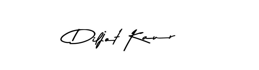 How to make Diljot Kaur name signature. Use Asem Kandis PERSONAL USE style for creating short signs online. This is the latest handwritten sign. Diljot Kaur signature style 9 images and pictures png