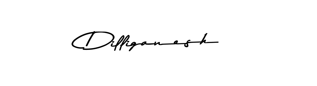 How to make Dilliganesh name signature. Use Asem Kandis PERSONAL USE style for creating short signs online. This is the latest handwritten sign. Dilliganesh signature style 9 images and pictures png