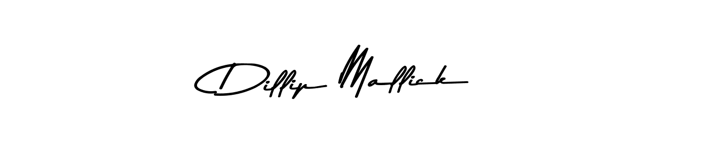 How to make Dillip Mallick name signature. Use Asem Kandis PERSONAL USE style for creating short signs online. This is the latest handwritten sign. Dillip Mallick signature style 9 images and pictures png