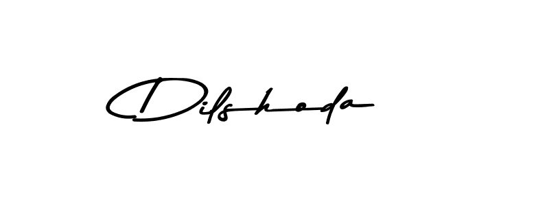How to make Dilshoda name signature. Use Asem Kandis PERSONAL USE style for creating short signs online. This is the latest handwritten sign. Dilshoda signature style 9 images and pictures png