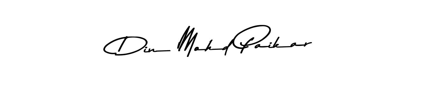 Design your own signature with our free online signature maker. With this signature software, you can create a handwritten (Asem Kandis PERSONAL USE) signature for name Din Mohd Paikar. Din Mohd Paikar signature style 9 images and pictures png