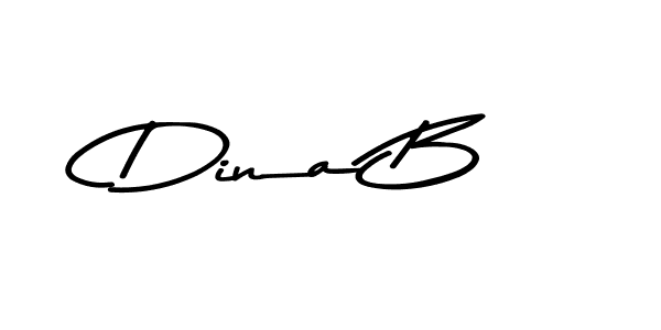 The best way (Asem Kandis PERSONAL USE) to make a short signature is to pick only two or three words in your name. The name Dina B include a total of six letters. For converting this name. Dina B signature style 9 images and pictures png