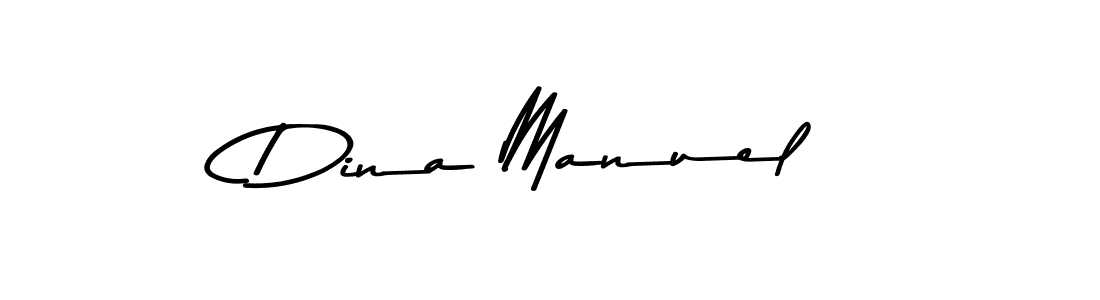 Make a beautiful signature design for name Dina Manuel. With this signature (Asem Kandis PERSONAL USE) style, you can create a handwritten signature for free. Dina Manuel signature style 9 images and pictures png