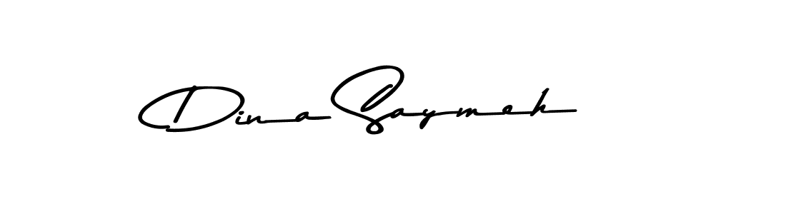 This is the best signature style for the Dina Saymeh name. Also you like these signature font (Asem Kandis PERSONAL USE). Mix name signature. Dina Saymeh signature style 9 images and pictures png