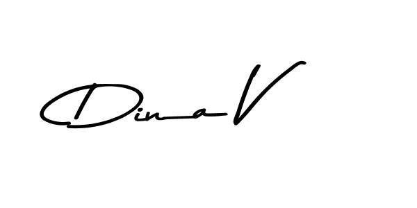 Design your own signature with our free online signature maker. With this signature software, you can create a handwritten (Asem Kandis PERSONAL USE) signature for name Dina V. Dina V signature style 9 images and pictures png