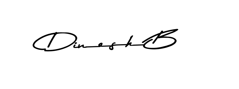 How to make Dinesh B name signature. Use Asem Kandis PERSONAL USE style for creating short signs online. This is the latest handwritten sign. Dinesh B signature style 9 images and pictures png