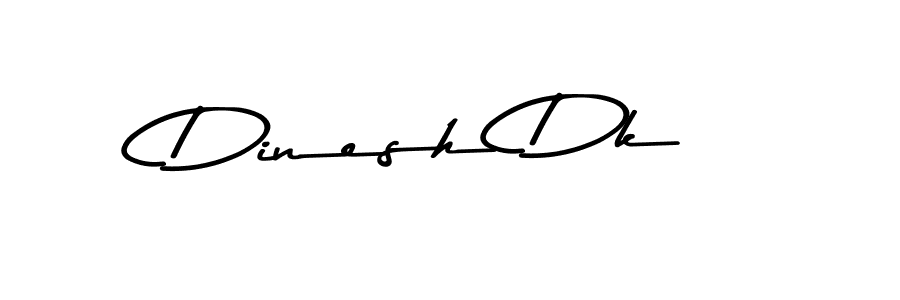 How to make Dinesh Dk name signature. Use Asem Kandis PERSONAL USE style for creating short signs online. This is the latest handwritten sign. Dinesh Dk signature style 9 images and pictures png