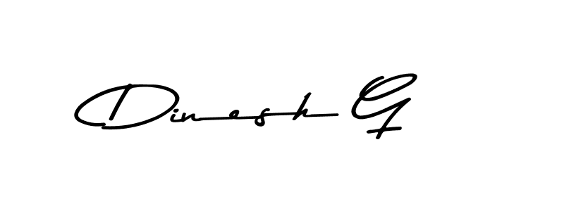 Design your own signature with our free online signature maker. With this signature software, you can create a handwritten (Asem Kandis PERSONAL USE) signature for name Dinesh G. Dinesh G signature style 9 images and pictures png