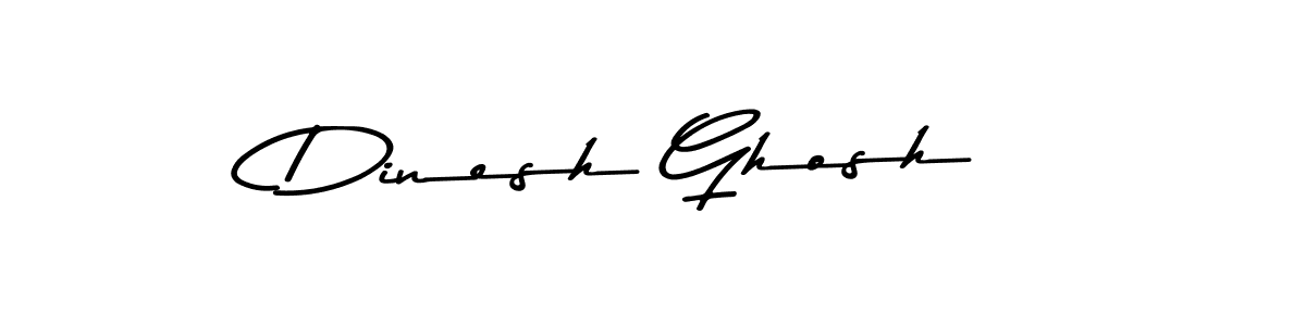 Create a beautiful signature design for name Dinesh Ghosh. With this signature (Asem Kandis PERSONAL USE) fonts, you can make a handwritten signature for free. Dinesh Ghosh signature style 9 images and pictures png