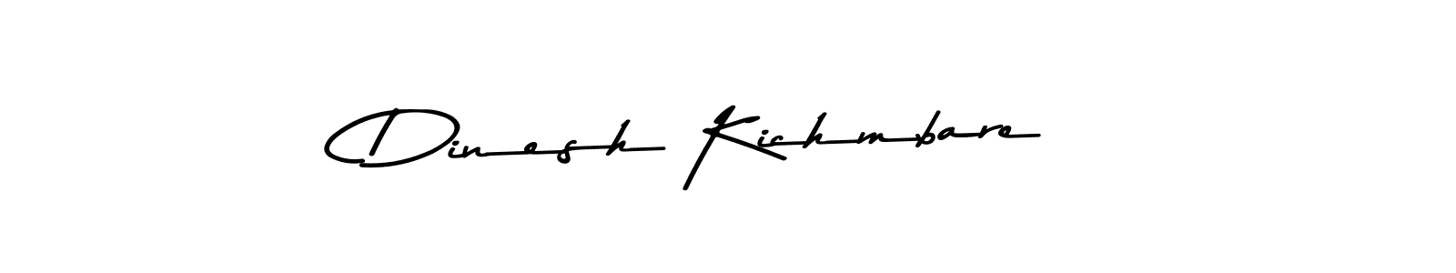 Create a beautiful signature design for name Dinesh Kichmbare. With this signature (Asem Kandis PERSONAL USE) fonts, you can make a handwritten signature for free. Dinesh Kichmbare signature style 9 images and pictures png