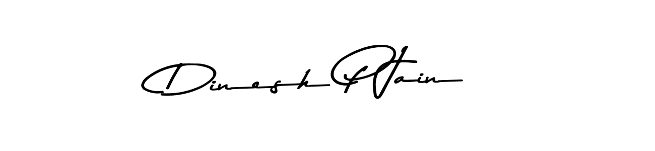 How to make Dinesh P Jain name signature. Use Asem Kandis PERSONAL USE style for creating short signs online. This is the latest handwritten sign. Dinesh P Jain signature style 9 images and pictures png