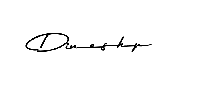 How to make Dineshp name signature. Use Asem Kandis PERSONAL USE style for creating short signs online. This is the latest handwritten sign. Dineshp signature style 9 images and pictures png