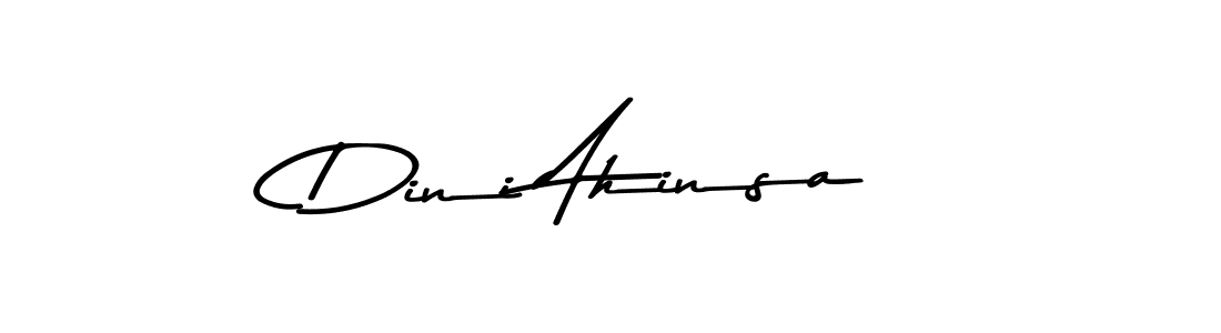 Design your own signature with our free online signature maker. With this signature software, you can create a handwritten (Asem Kandis PERSONAL USE) signature for name Dini Ahinsa. Dini Ahinsa signature style 9 images and pictures png