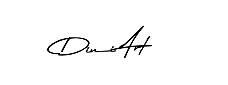 You should practise on your own different ways (Asem Kandis PERSONAL USE) to write your name (Dini Art) in signature. don't let someone else do it for you. Dini Art signature style 9 images and pictures png