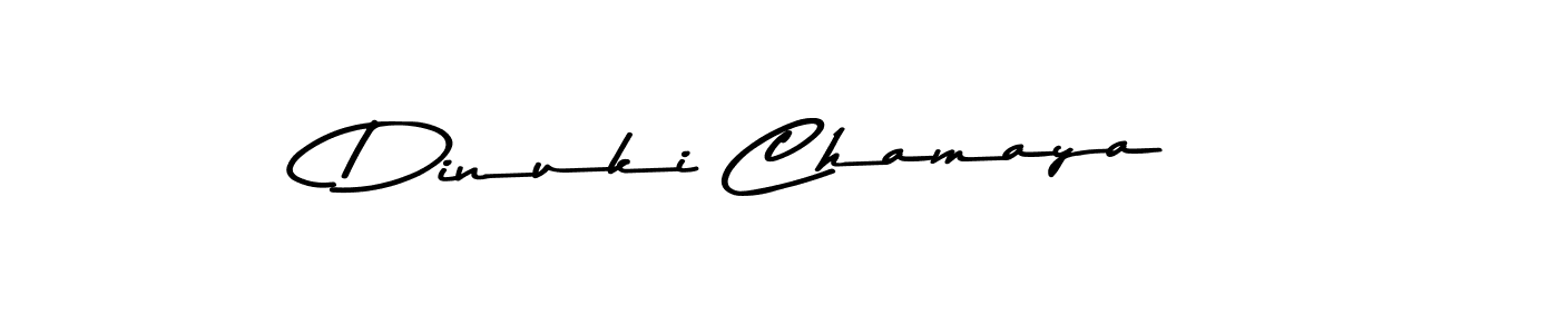 Make a beautiful signature design for name Dinuki Chamaya. With this signature (Asem Kandis PERSONAL USE) style, you can create a handwritten signature for free. Dinuki Chamaya signature style 9 images and pictures png