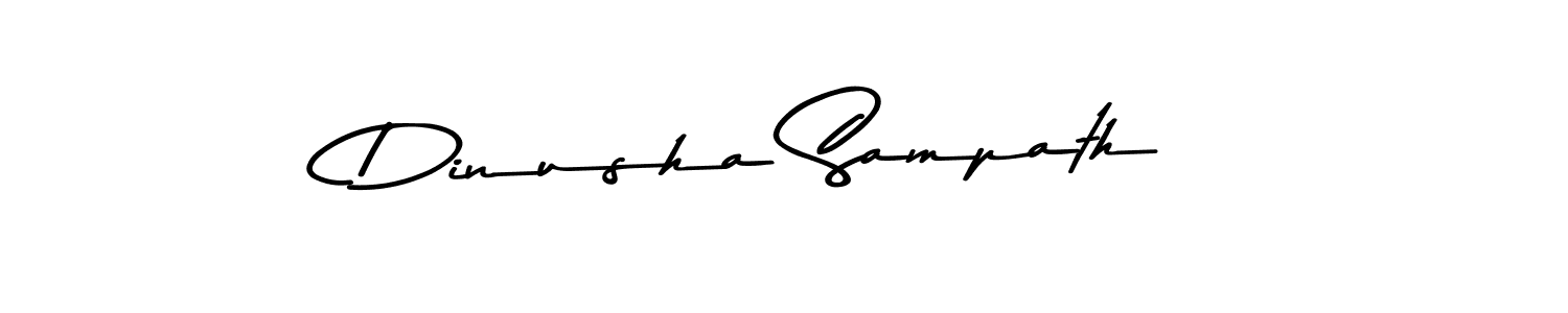 Make a beautiful signature design for name Dinusha Sampath. With this signature (Asem Kandis PERSONAL USE) style, you can create a handwritten signature for free. Dinusha Sampath signature style 9 images and pictures png