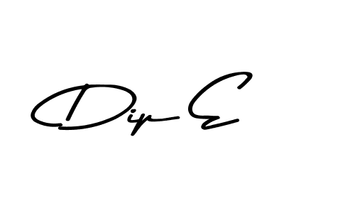 How to make Dip E name signature. Use Asem Kandis PERSONAL USE style for creating short signs online. This is the latest handwritten sign. Dip E signature style 9 images and pictures png