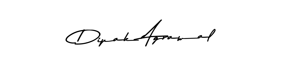 Create a beautiful signature design for name Dipak Agrawal. With this signature (Asem Kandis PERSONAL USE) fonts, you can make a handwritten signature for free. Dipak Agrawal signature style 9 images and pictures png