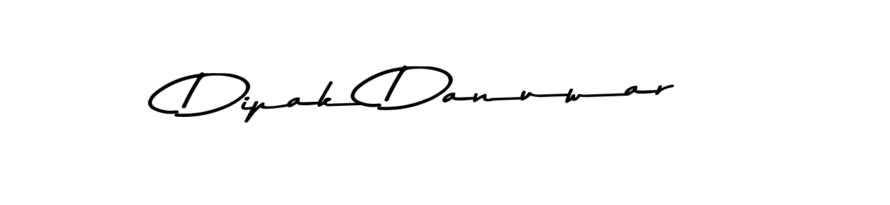 How to make Dipak Danuwar name signature. Use Asem Kandis PERSONAL USE style for creating short signs online. This is the latest handwritten sign. Dipak Danuwar signature style 9 images and pictures png