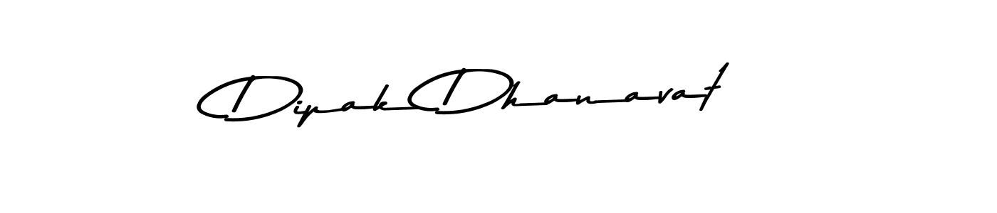 How to make Dipak Dhanavat name signature. Use Asem Kandis PERSONAL USE style for creating short signs online. This is the latest handwritten sign. Dipak Dhanavat signature style 9 images and pictures png