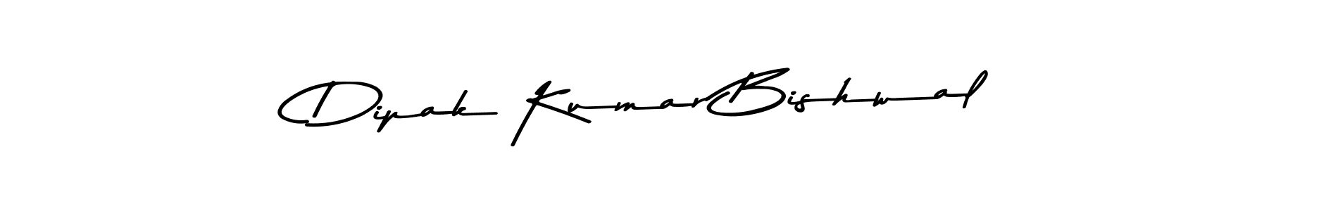 How to make Dipak Kumar Bishwal name signature. Use Asem Kandis PERSONAL USE style for creating short signs online. This is the latest handwritten sign. Dipak Kumar Bishwal signature style 9 images and pictures png