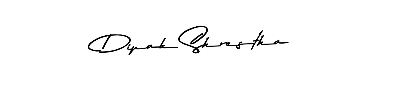 Create a beautiful signature design for name Dipak Shrestha. With this signature (Asem Kandis PERSONAL USE) fonts, you can make a handwritten signature for free. Dipak Shrestha signature style 9 images and pictures png