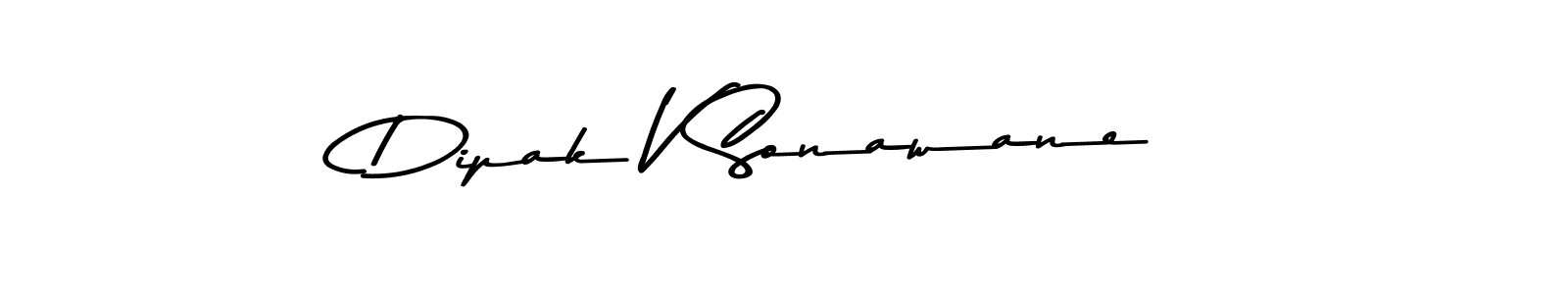 Dipak V Sonawane stylish signature style. Best Handwritten Sign (Asem Kandis PERSONAL USE) for my name. Handwritten Signature Collection Ideas for my name Dipak V Sonawane. Dipak V Sonawane signature style 9 images and pictures png