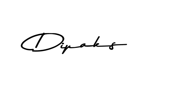 How to make Dipaks name signature. Use Asem Kandis PERSONAL USE style for creating short signs online. This is the latest handwritten sign. Dipaks signature style 9 images and pictures png