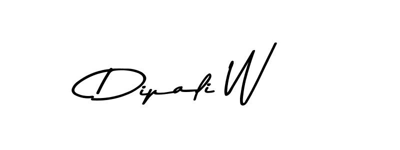 Dipali W stylish signature style. Best Handwritten Sign (Asem Kandis PERSONAL USE) for my name. Handwritten Signature Collection Ideas for my name Dipali W. Dipali W signature style 9 images and pictures png