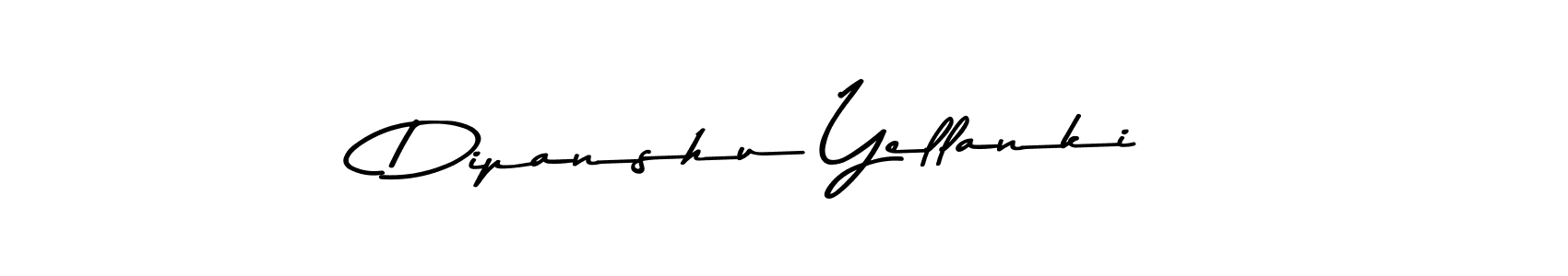 How to make Dipanshu Yellanki name signature. Use Asem Kandis PERSONAL USE style for creating short signs online. This is the latest handwritten sign. Dipanshu Yellanki signature style 9 images and pictures png