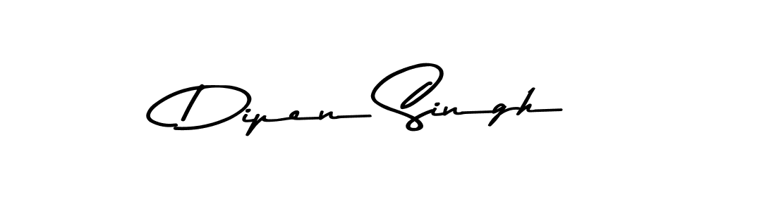 How to make Dipen Singh name signature. Use Asem Kandis PERSONAL USE style for creating short signs online. This is the latest handwritten sign. Dipen Singh signature style 9 images and pictures png