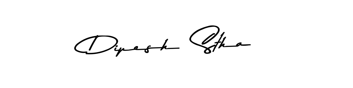 Also we have Dipesh  Stha name is the best signature style. Create professional handwritten signature collection using Asem Kandis PERSONAL USE autograph style. Dipesh  Stha signature style 9 images and pictures png