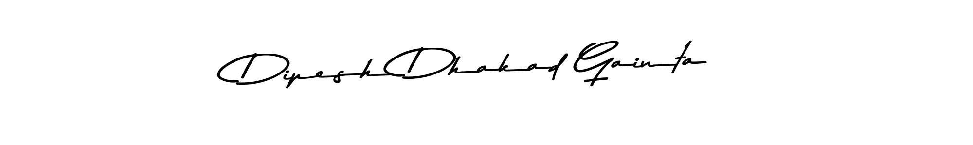 How to make Dipesh Dhakad Gainta name signature. Use Asem Kandis PERSONAL USE style for creating short signs online. This is the latest handwritten sign. Dipesh Dhakad Gainta signature style 9 images and pictures png