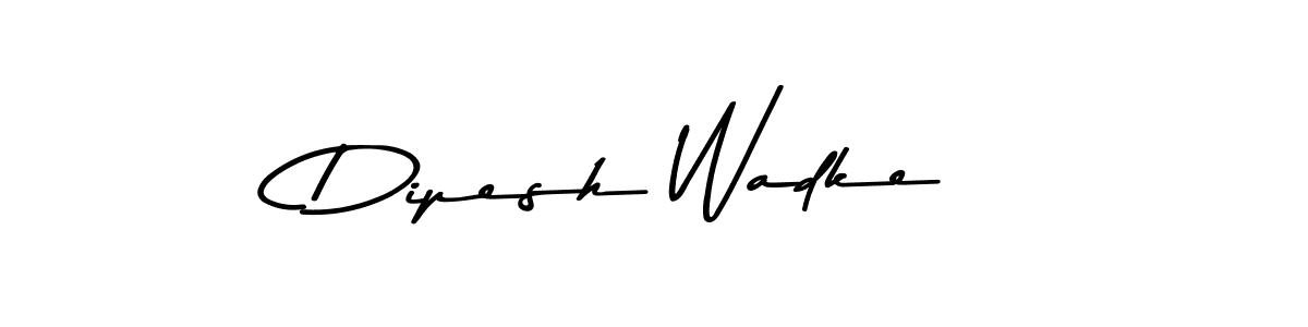 Create a beautiful signature design for name Dipesh Wadke. With this signature (Asem Kandis PERSONAL USE) fonts, you can make a handwritten signature for free. Dipesh Wadke signature style 9 images and pictures png
