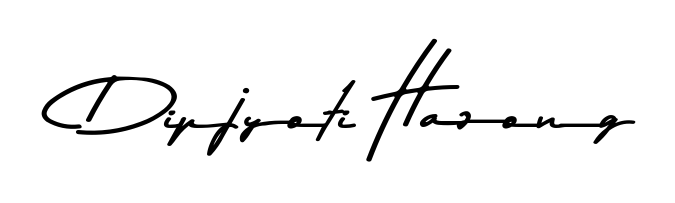 A timeless handwritten aesthetic for Dipjyoti Hazong. The Asem Kandis PERSONAL USE font gives your signature a handcrafted feel with natural curves. Dipjyoti Hazong signature style 9 images and pictures png