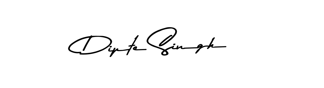 Design your own signature with our free online signature maker. With this signature software, you can create a handwritten (Asem Kandis PERSONAL USE) signature for name Dipte Singh. Dipte Singh signature style 9 images and pictures png